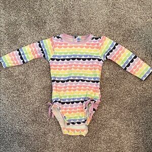 Ruffle Butts Pastel Striped Baby Bodysuit